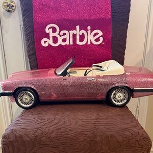 Barbie Glitter Pink Convertible with White Interior Porche